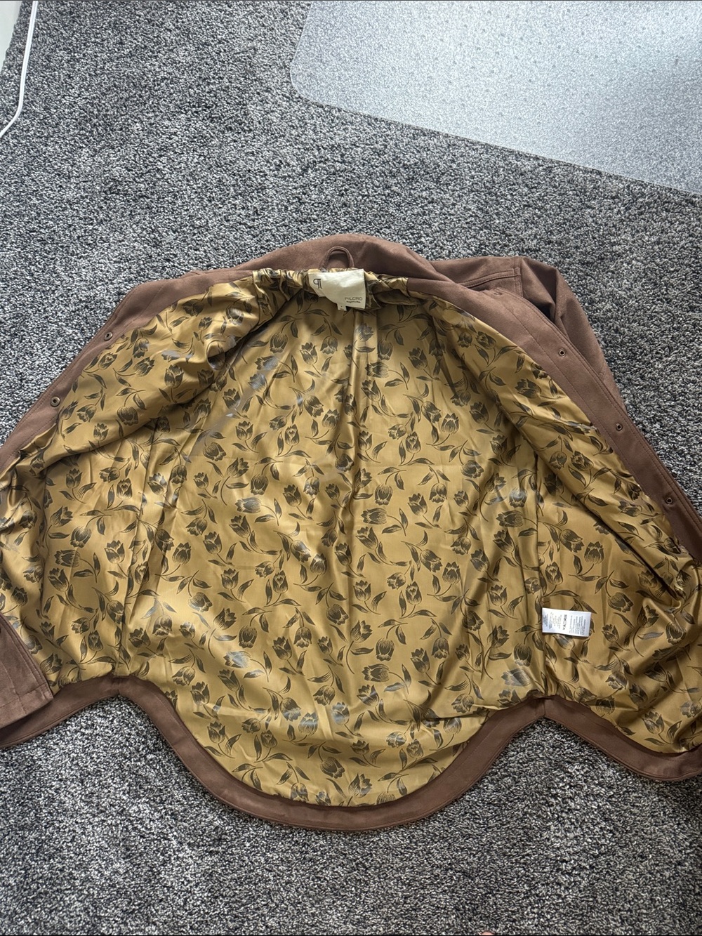Pilcro Brown Suede Shirt Jacket - Picture 3 of 4